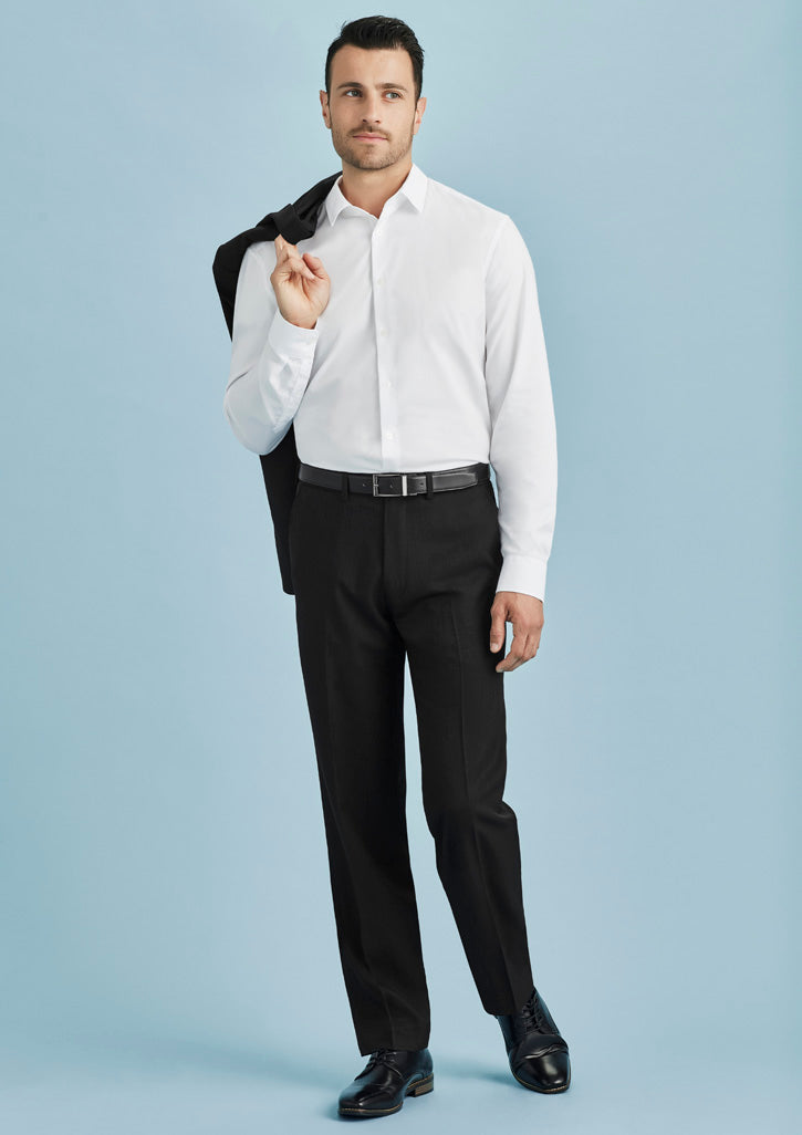 Biz Corporates Mens Cool Stretch Adjustable Waist Pant Stout (70114S)