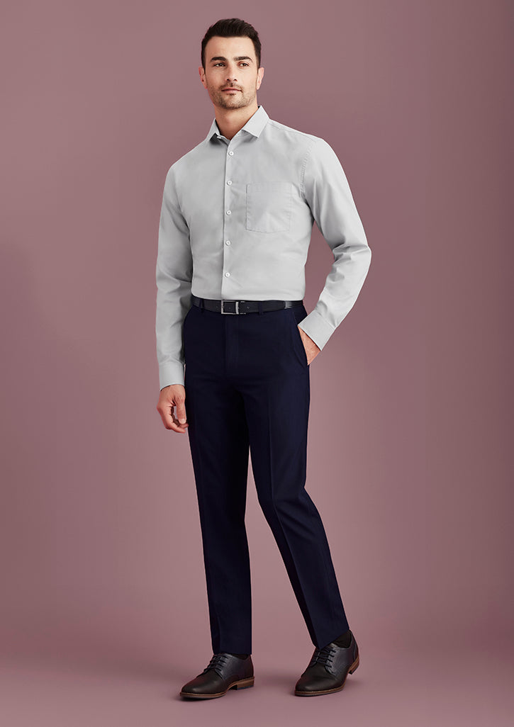 Biz Corporate Mens Siena Slim Fit Flat Front Pant Regular (70716R)