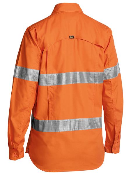 Bisley Womens 3m Taped Hi Vis X Airflow™ Ripstop Shirt-(BL6416T)