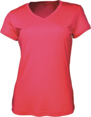 Bocini Ladies Brushed V-neck Tee Shirt-(CT1418)