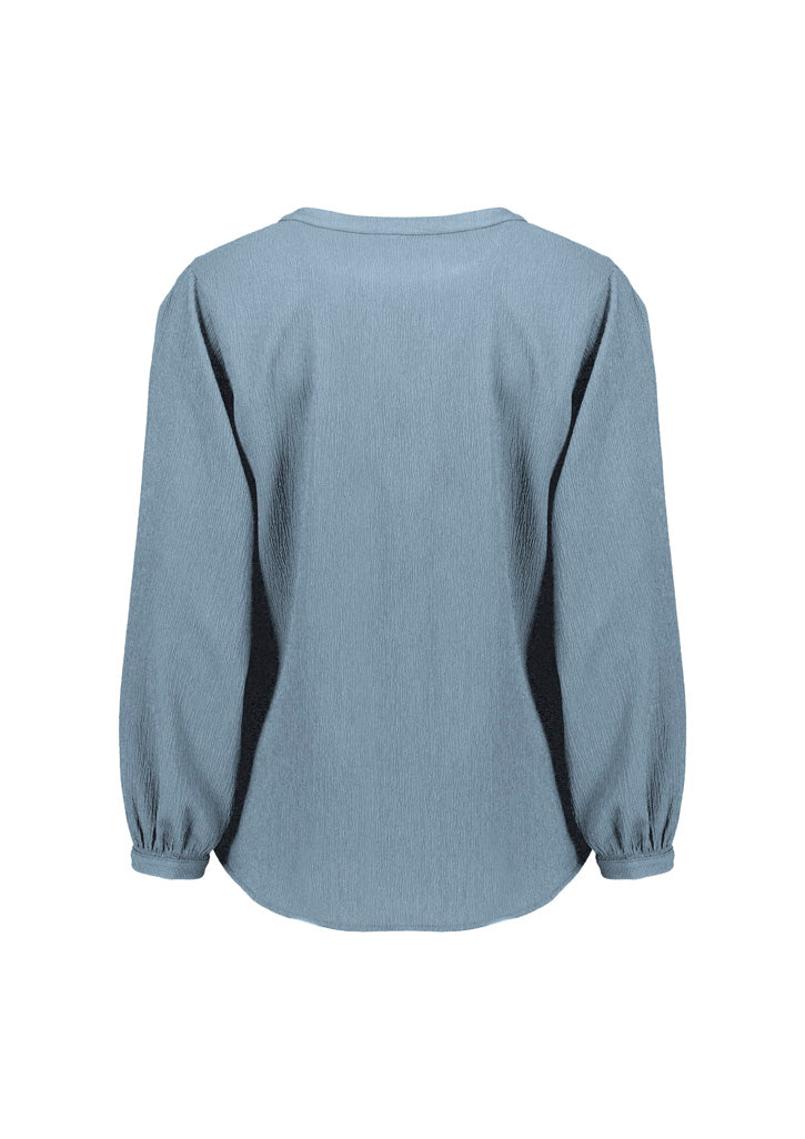 Biz Corporate Womens Ruche Long Sleeve Blouse (RU568LL)