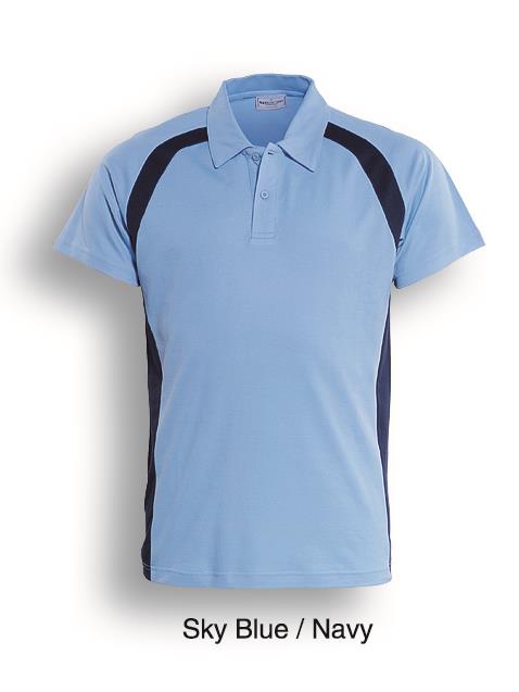 Bocini Kids Team Essentials Short Sleeve Contrast Panel Polo (2nd 5 colors)-(CP0939)
