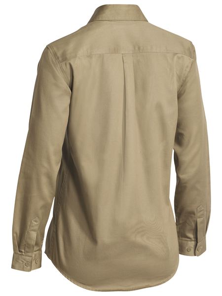 Bisley Ladies Drill Shirt - Long Sleeve-(BL6339)