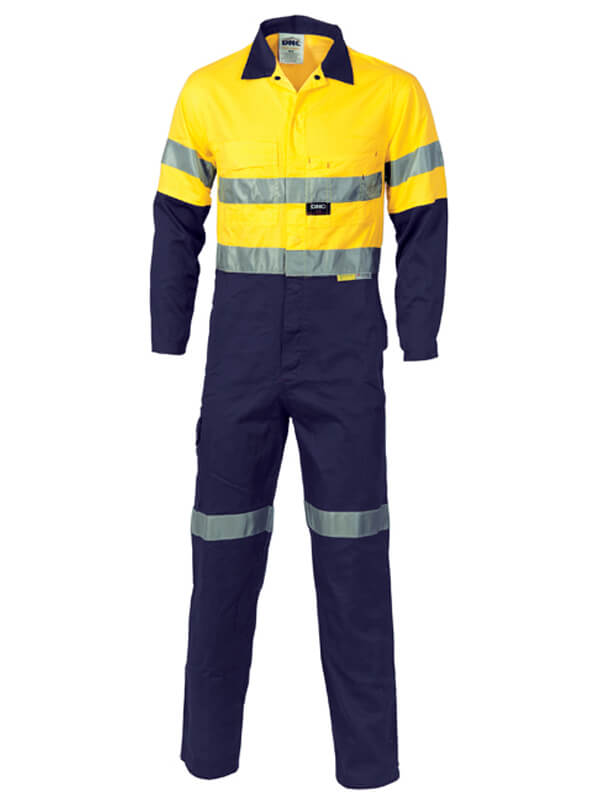DNC HiVis Cool-Breeze 2-Tone L.Weight Cotton Coverall with 3M R/T (3955)