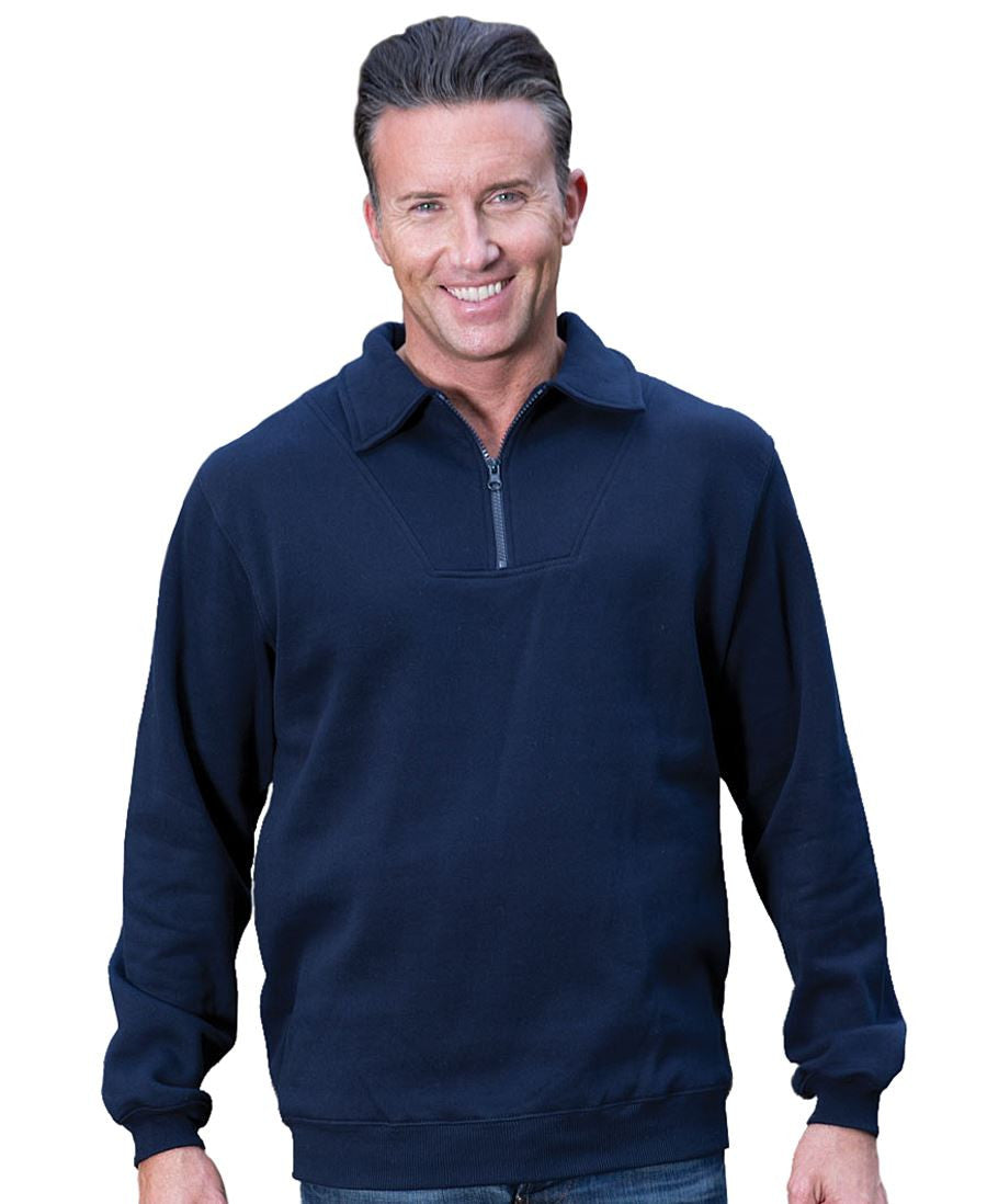 JB's Adults Half Zip Fleecy Sweat (3FSZ)