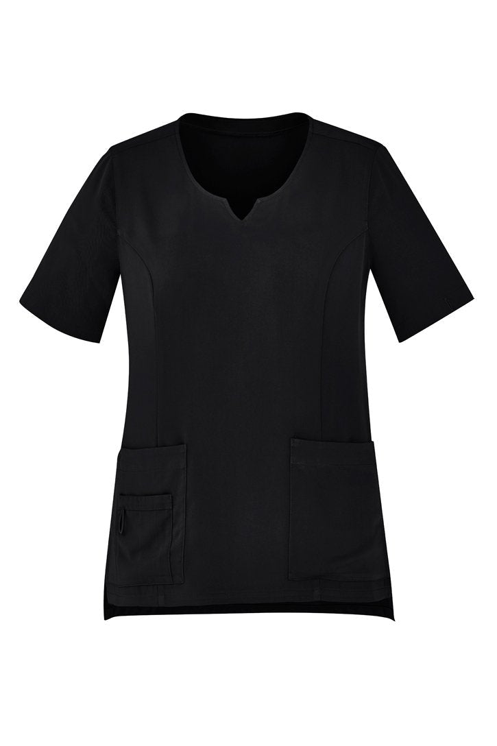 Biz Care Womens Tailored Fit Round Neck Scrub Top CST942LS