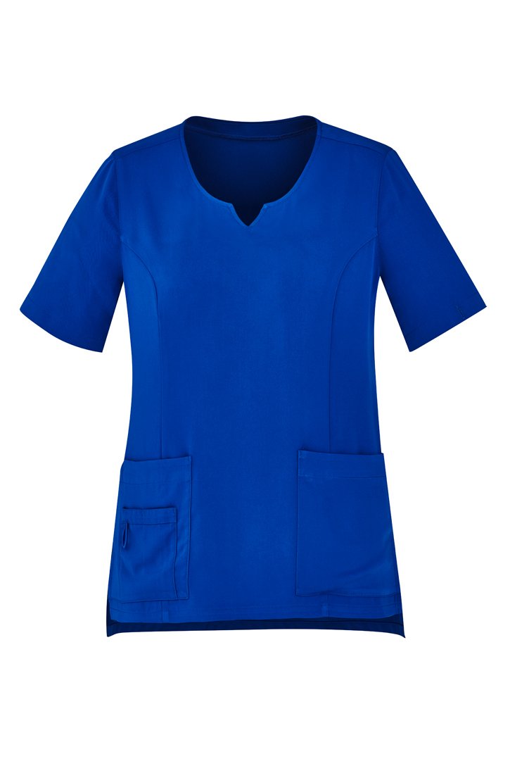 Biz Care Womens Tailored Fit Round Neck Scrub Top CST942LS