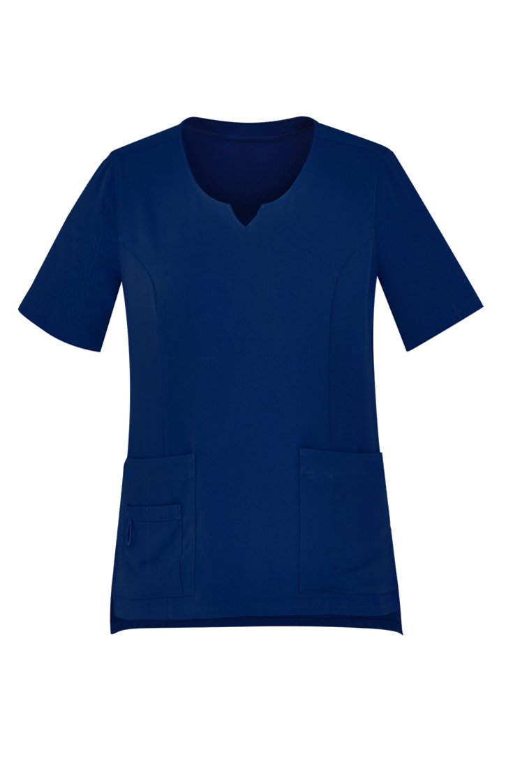 Biz Care Womens Tailored Fit Round Neck Scrub Top CST942LS