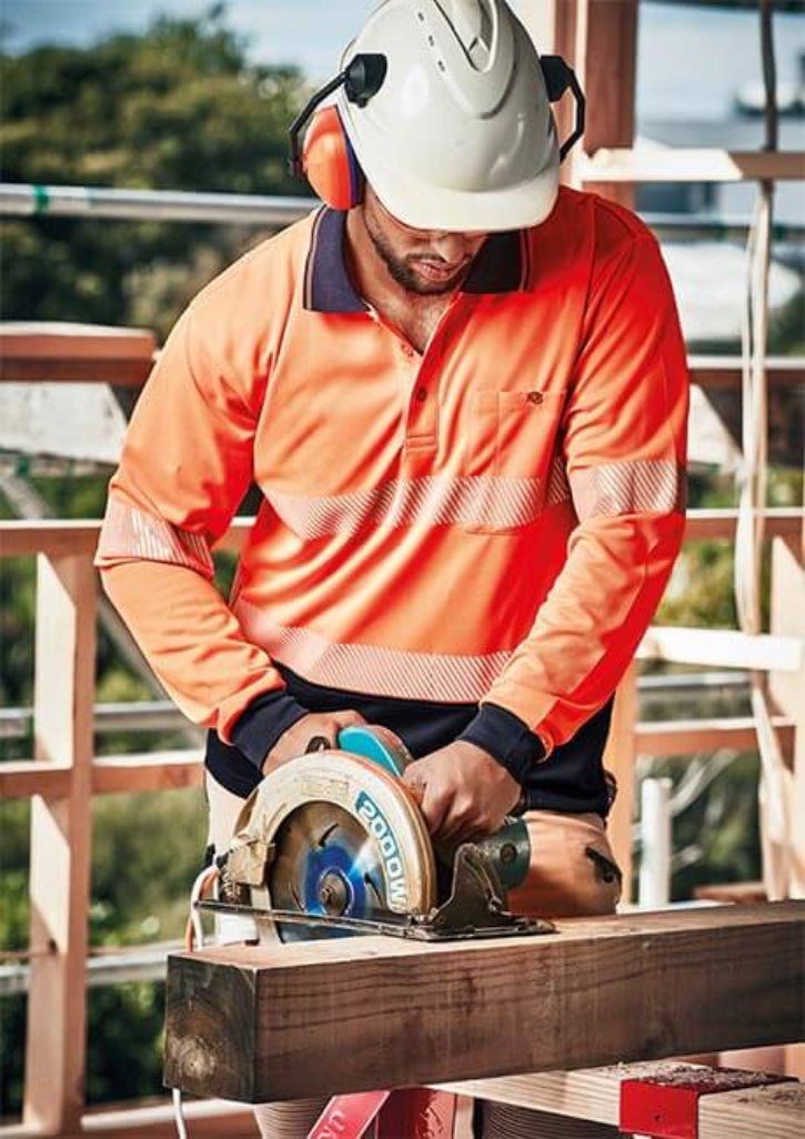 Syzmik Unisex Hi Vis Segmented L/S Polo - (ZH530)