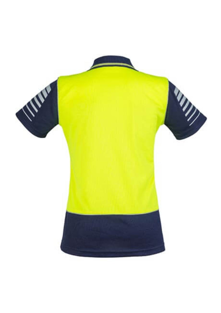 Syzmik Womens Hi Vis Zone Short Sleeve Polo (ZHL236)