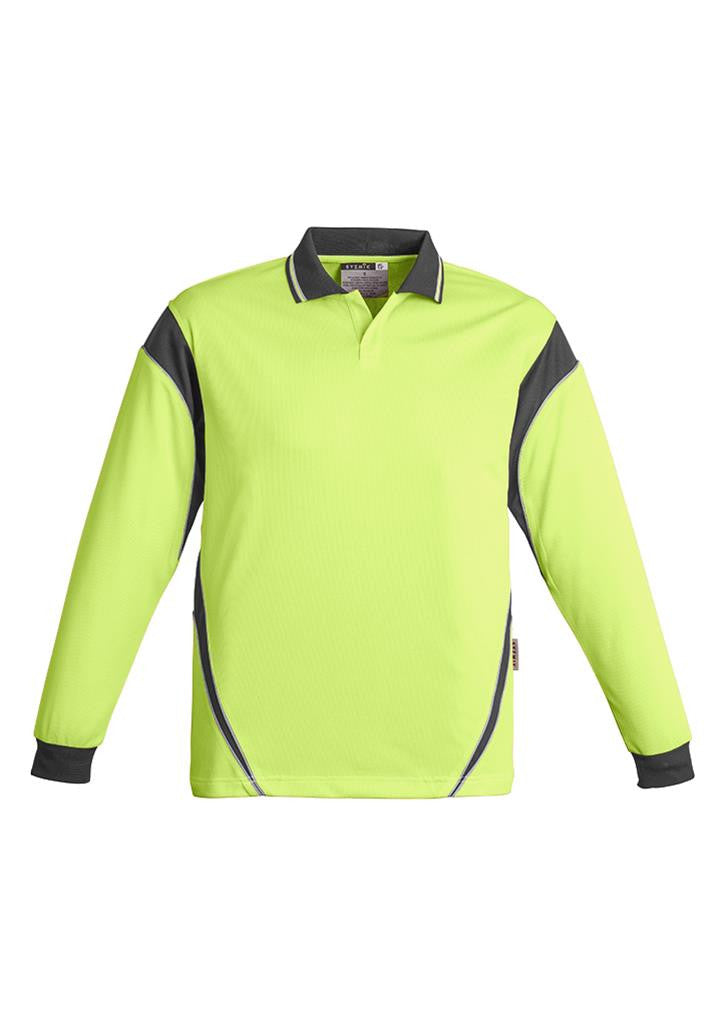 Syzmik Mens Hi Vis Aztec Long Sleeve Polo (ZH249)
