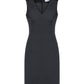 Biz Corporate Womens Comfort Wool Stretch Sleeveless V-Neck Dress (34021)