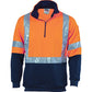 DNC HiVis Cross Back D/N Two Tone 1/2 Zip Fleecy Sweat Shirt (3929)