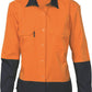DNC Ladies HiVis Two Tone Cool-Breeze Cotton Shirt, L/S (3940)