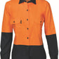 DNC Ladies HiVis Two Tone Cool-Breeze Cotton Shirt, L/S (3940)