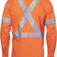 DNC HiVis Cool-Breeze Cross Back Cotton Shirt with 3M R/Tape - long sleeve (3946)