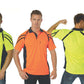 DNC HiVis Stripe Panel Cool Breathe Polo, S/S (3979)