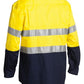 Bisley 2 Tone Hi Vis Cool Lightweight Closed Front Shirt 3M Reflective Tape - Long Sleeve-(BSC6896)