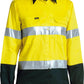 Bisley 2 Tone Hi Vis Cool Lightweight Gusset Cuff Shirt 3m Reflective Tape - Ladies Long Sleeve-(BL6896)