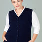 Biz Care Womens Button Front Knit Vest (CK961LV)