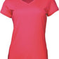 Bocini Ladies Brushed V-neck Tee Shirt-(CT1418)