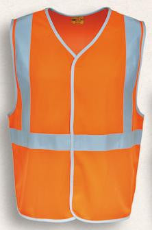 Bocini Hi-Vis Vest with X Patten Reflective Tape-(SJ0323)