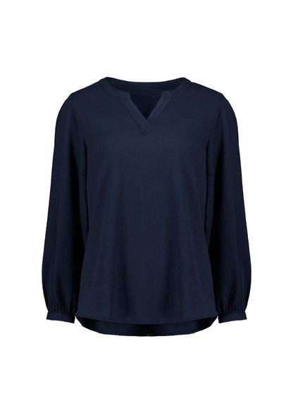 Biz Corporate Womens Ruche Long Sleeve Blouse (RU568LL)