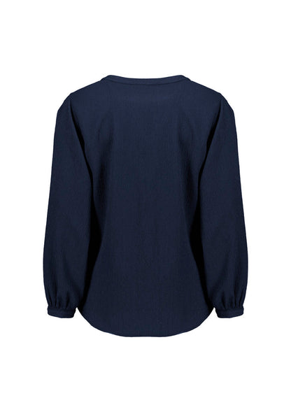 Biz Corporate Womens Ruche Long Sleeve Blouse (RU568LL)