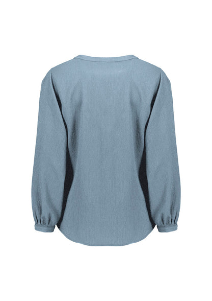 Biz Corporate Womens Ruche Long Sleeve Blouse (RU568LL)