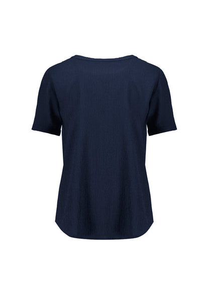 Biz Corporate Womens Ruché Short Sleeve Blouse (RU568LS)