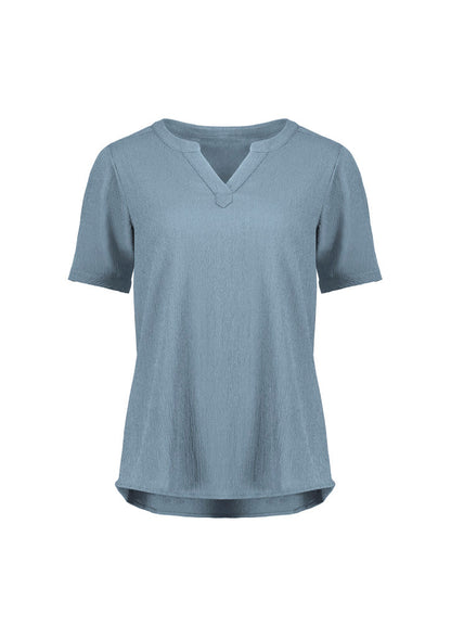 Biz Corporate Womens Ruché Short Sleeve Blouse (RU568LS)