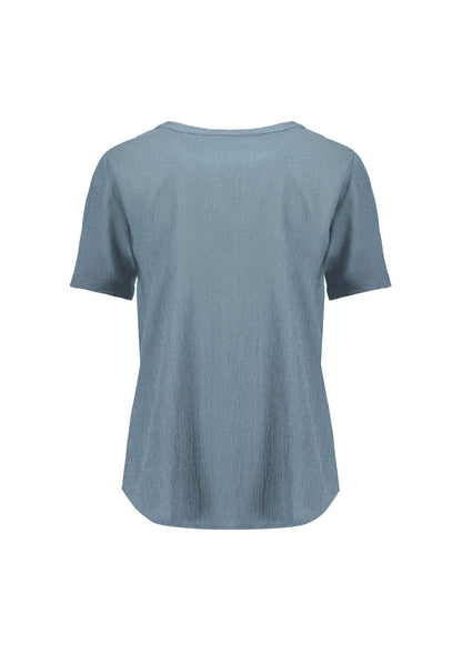 Biz Corporate Womens Ruché Short Sleeve Blouse (RU568LS)