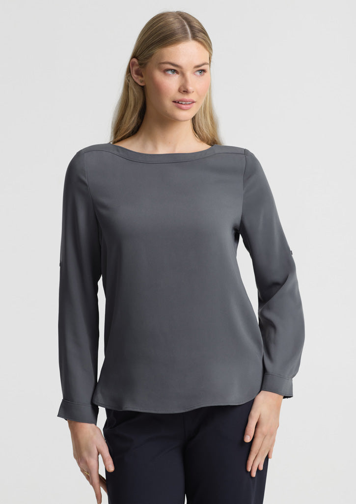 Biz Collection Womens Madison Boatneck Blouse-(S828LL)