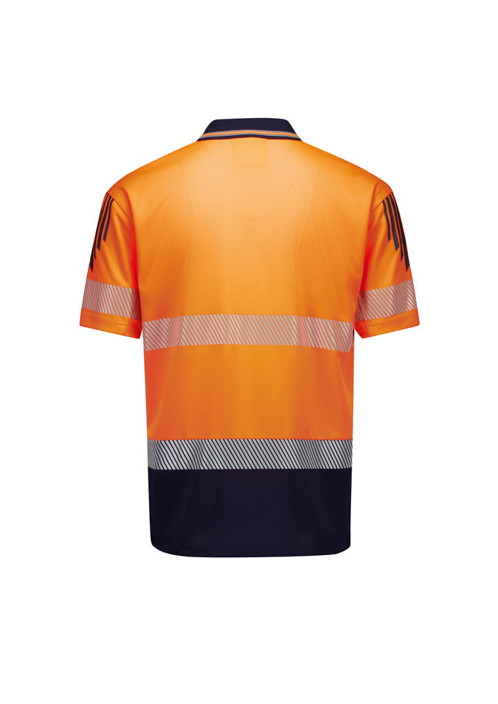 Syzmik Mens Hi Vis Flux Segmented Tape Short Sleeve Polo (ZH555)