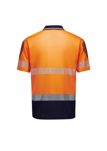 Syzmik Mens Hi Vis Flux Segmented Tape Short Sleeve Polo (ZH555)