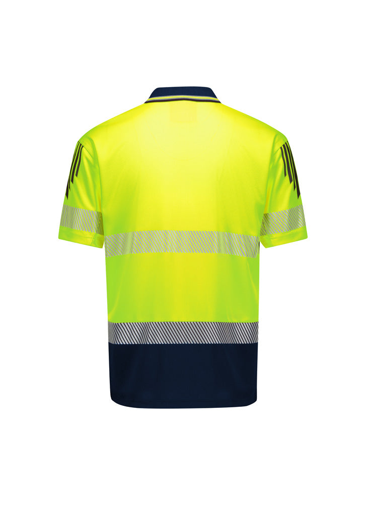 Syzmik Mens Hi Vis Flux Segmented Tape Short Sleeve Polo (ZH555)