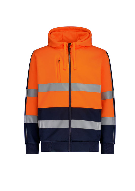 Syzmik Unisex Hi Vis Full Zip Stretch Taped Hoodie (ZT486)