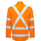 Syzmik Mens Orange Flame Lightweight Ripstop X Back Taped Shirt (ZW187)