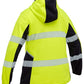 Bisley Women's Flx & Move™ Hi Vis Taped Liquid Repellent Fleece Hoodie (BKL6571T)