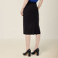 NNT Uniforms Wool Blend Twill Secret Waist Midi Skirt (CAT2RW)