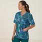 NNT Polyester Print Warlu Indigenous Scrub Top (CATRFR)