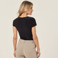 NNT Soft Jersey S/S Round Neck T-top Blouse (CATU64)