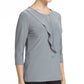 NNT Uniforms Soft Jersey 3/4 Round Neck T-top With Drape Detail (CATU9Q)