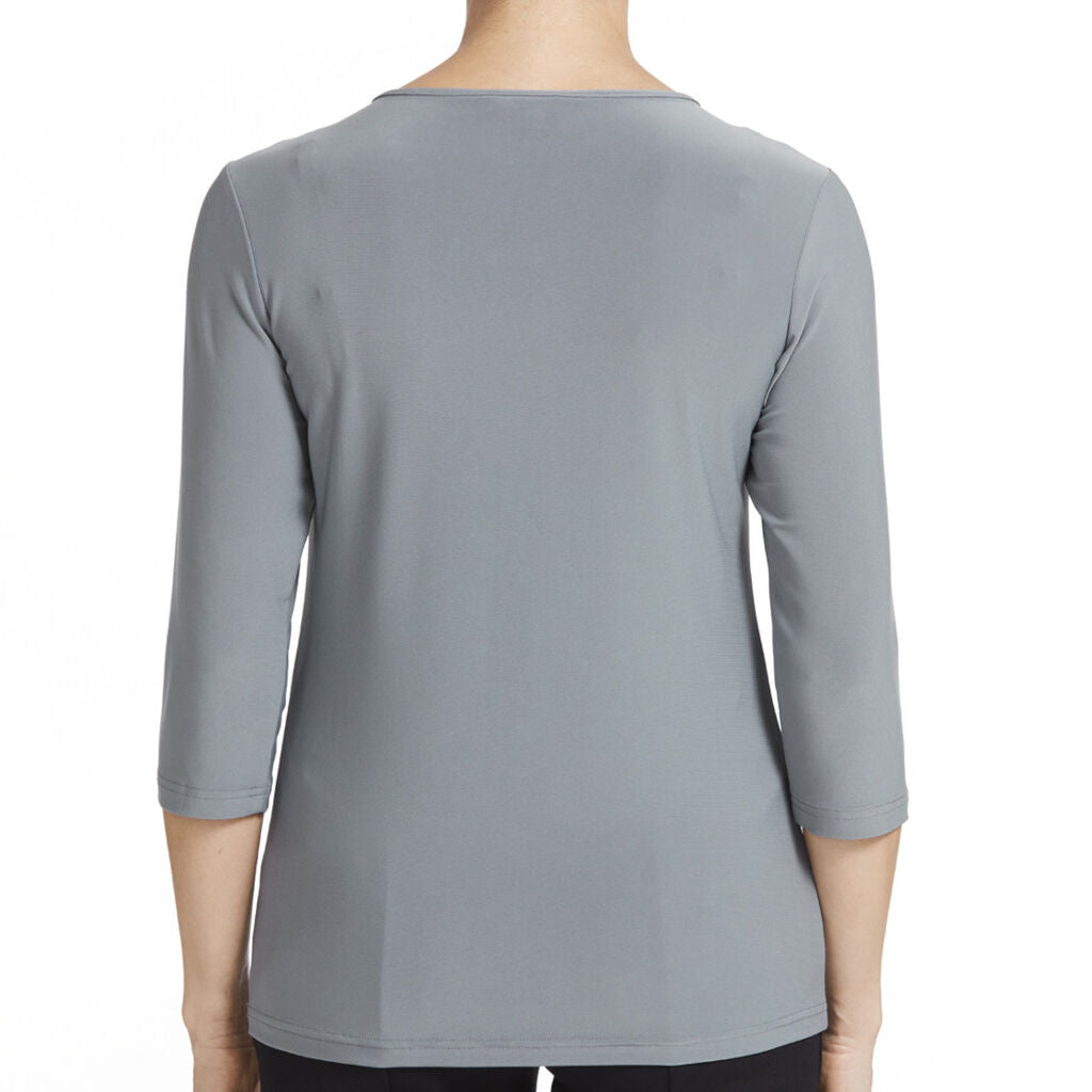 NNT Uniforms Soft Jersey 3/4 Round Neck T-top With Drape Detail (CATU9Q)