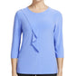 NNT Uniforms Soft Jersey 3/4 Round Neck T-top With Drape Detail (CATU9Q)