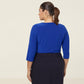 NNT Uniforms Soft Jersey 3/4 Round Neck T-top With Drape Detail (CATU9Q)
