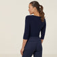NNT Uniforms Soft Jersey 3/4 Round Neck T-top With Drape Detail (CATU9Q)