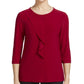 NNT Uniforms Soft Jersey 3/4 Round Neck T-top With Drape Detail (CATU9Q)