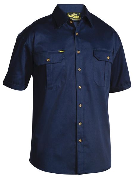 Bisley Original Cotton Drill Shirt - Short Sleeve-(BS1433)