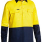 Bisley 2 Tone Closed Front Hi Vis Drill Shirt - Long Sleeve-(BSC6267)